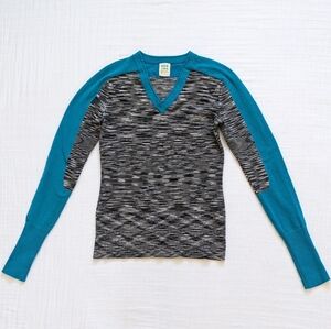 Title Nine Thermal Base Layer Sweater Top XS Space Dye Outdoor Camping Hiking